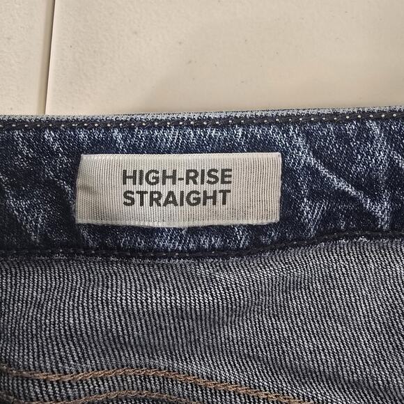 Torrid Jeans Womens 16R Blue High Rise Straight Distressed Ripped Knees Ankle - Picture 4 of 9